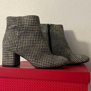 Kelly & Katie Black and White Ankle Boots